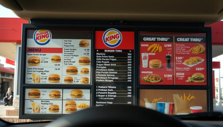 burger king drive thru menu