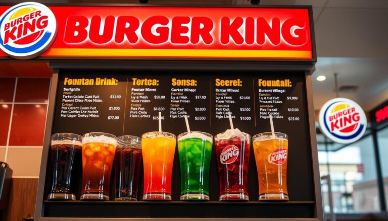 burger king fountain drink menu