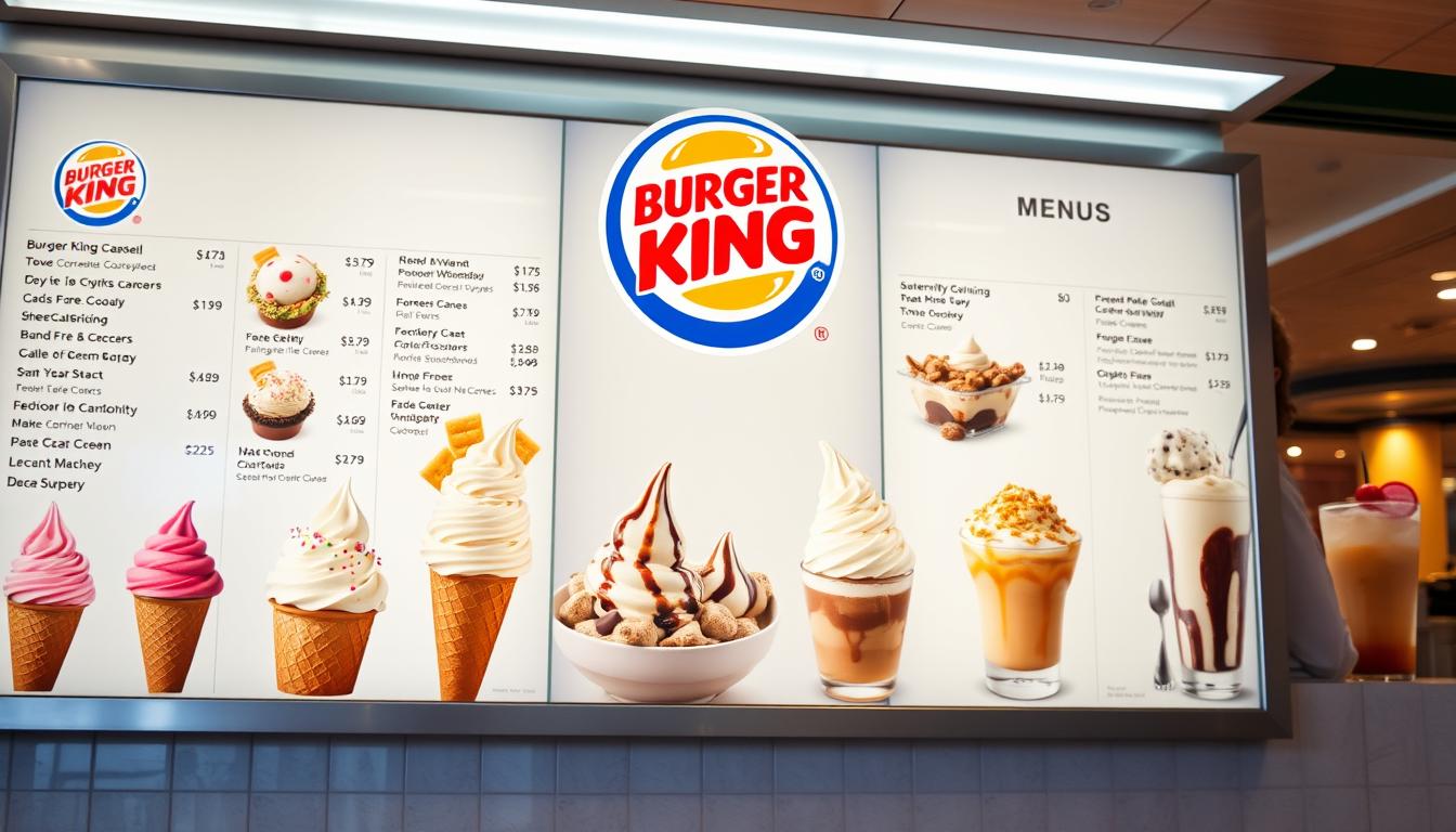 burger king ice cream menu