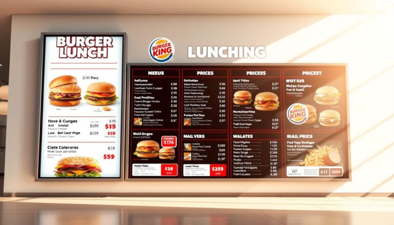burger king lunch menu with prices
